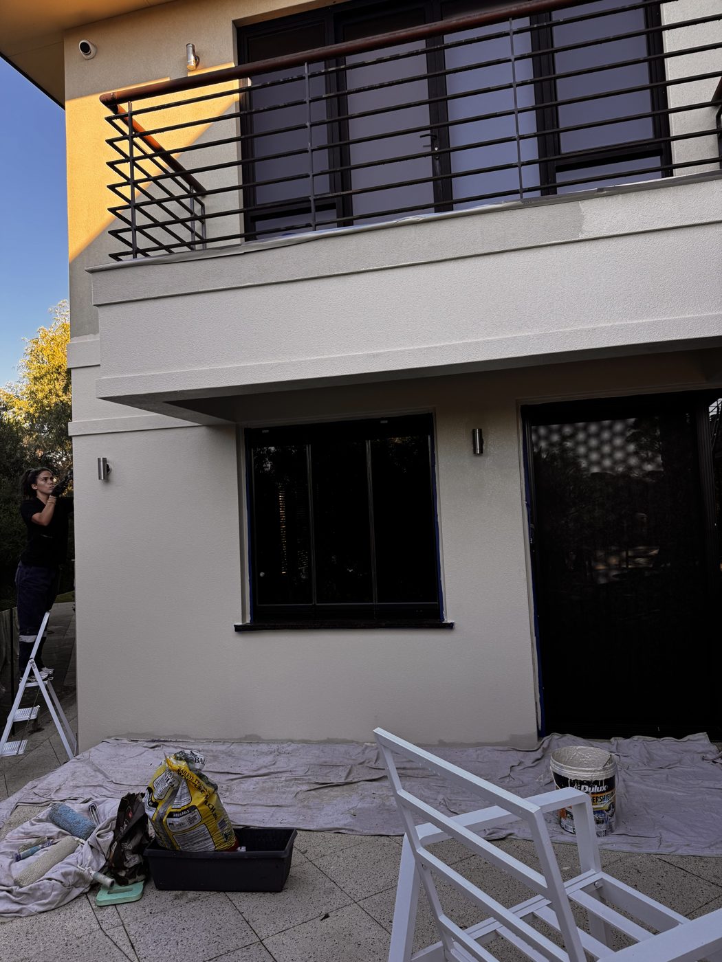 Rendered two-storey home after exterior maintenance in Perth